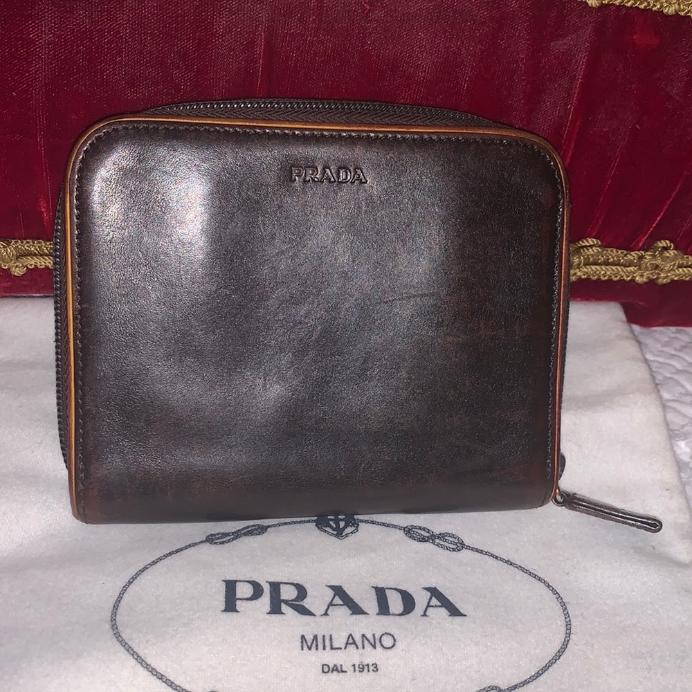 Authentic Prada leather wallet